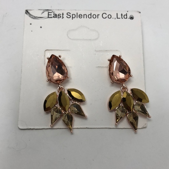 Fragments Crystal Dangle Drop Earrings - Picture 2 of 6